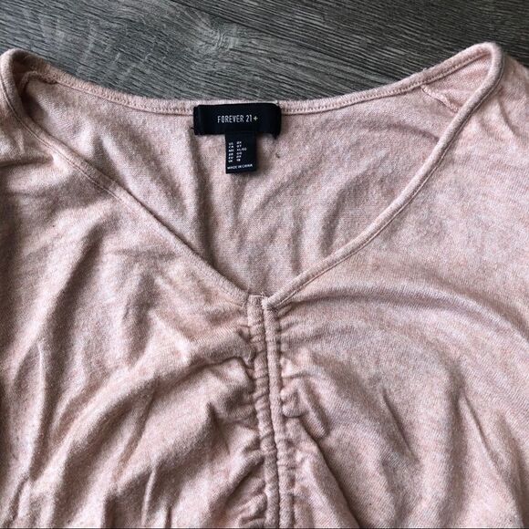 2/$30 Brushed Marled Ruched Drawstring Sweater - Picture 8 of 10